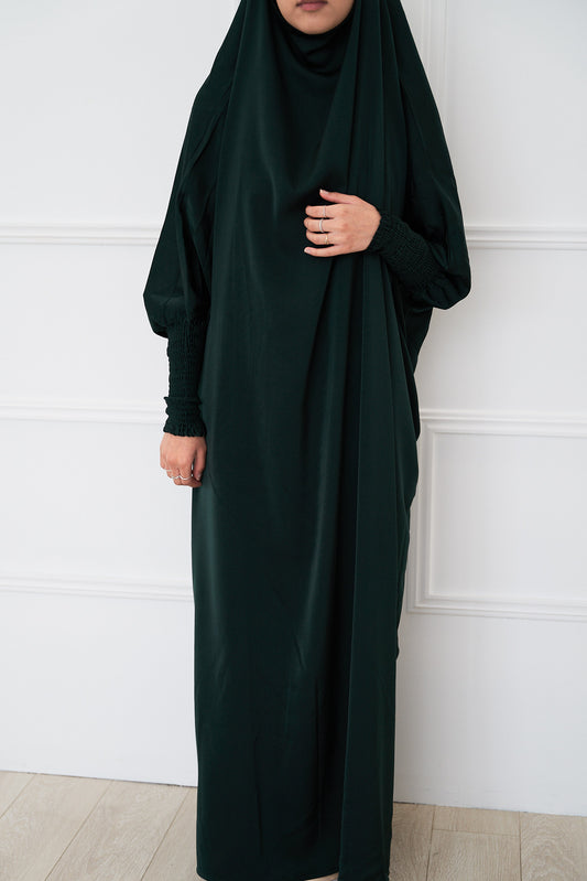 Scrunched sleeve jilbab